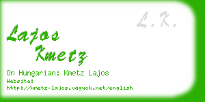 lajos kmetz business card